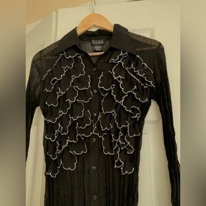 Fairycore Vintage butterfly sleeve flare top